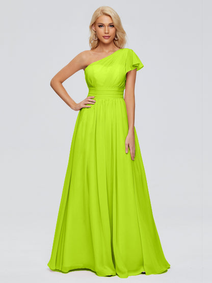 Rylee One Shoulder Chiffon Bridesmaid Dresses