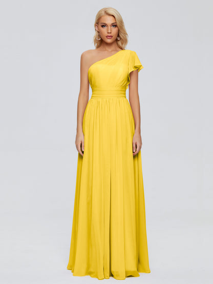 Rylee One Shoulder Chiffon Bridesmaid Dresses