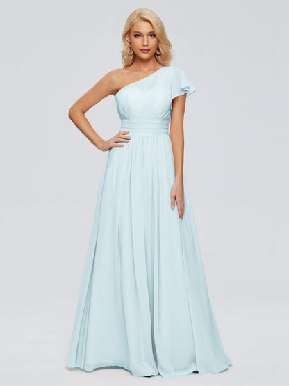 Rylee One Shoulder Chiffon Bridesmaid Dresses