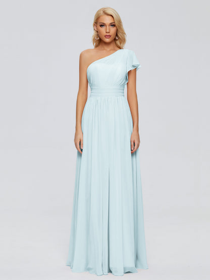 Rylee One Shoulder Chiffon Bridesmaid Dresses