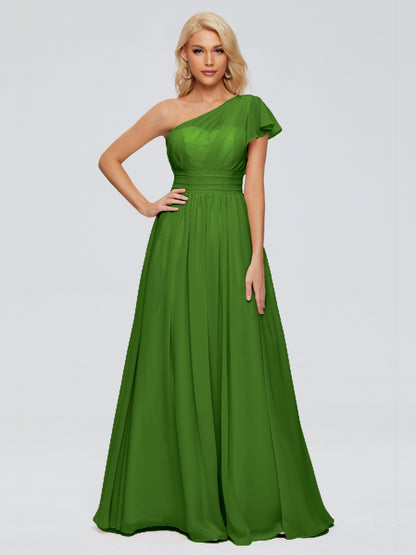 Rylee One Shoulder Chiffon Bridesmaid Dresses