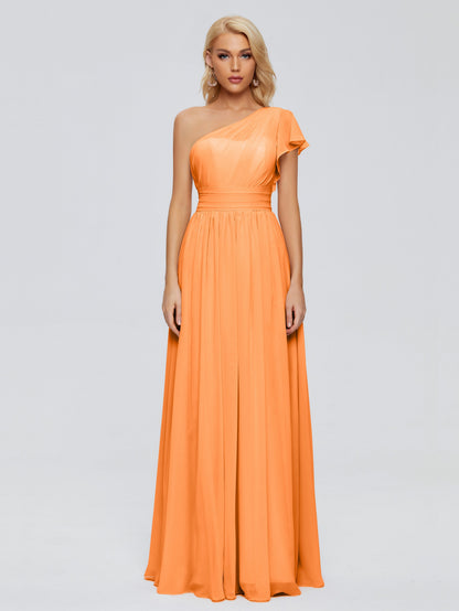 Rylee One Shoulder Chiffon Bridesmaid Dresses