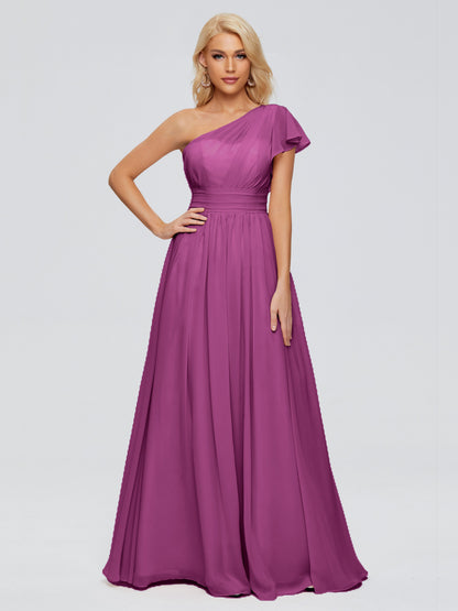 Rylee One Shoulder Chiffon Bridesmaid Dresses