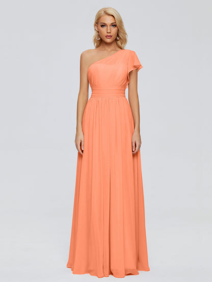 Rylee One Shoulder Chiffon Bridesmaid Dresses