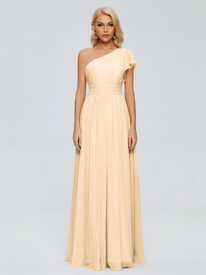 Rylee One Shoulder Chiffon Bridesmaid Dresses