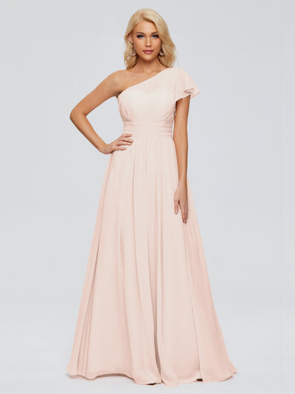 Rylee One Shoulder Chiffon Bridesmaid Dresses