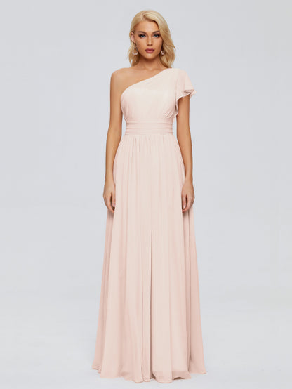 Rylee One Shoulder Chiffon Bridesmaid Dresses