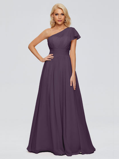 Rylee One Shoulder Chiffon Bridesmaid Dresses