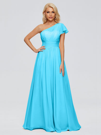 Rylee One Shoulder Chiffon Bridesmaid Dresses