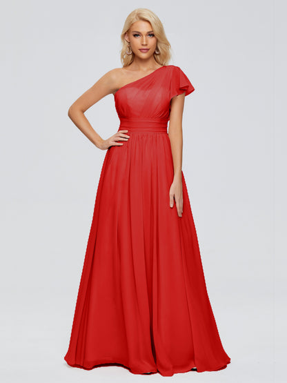 Rylee One Shoulder Chiffon Bridesmaid Dresses