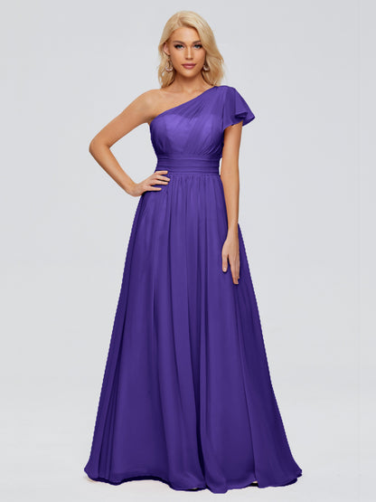 Rylee One Shoulder Chiffon Bridesmaid Dresses