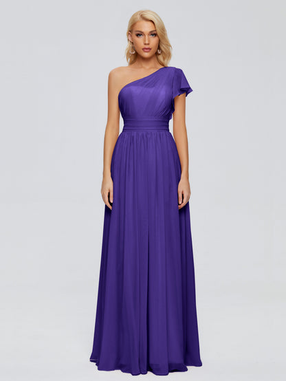Rylee One Shoulder Chiffon Bridesmaid Dresses