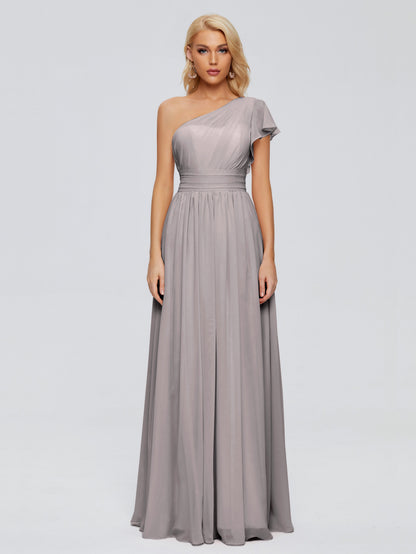 Rylee One Shoulder Chiffon Bridesmaid Dresses