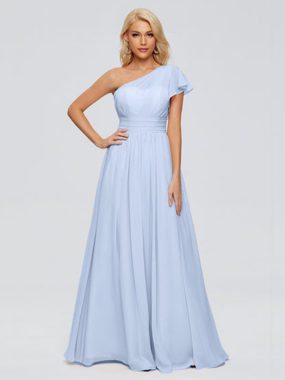 Rylee One Shoulder Chiffon Bridesmaid Dresses