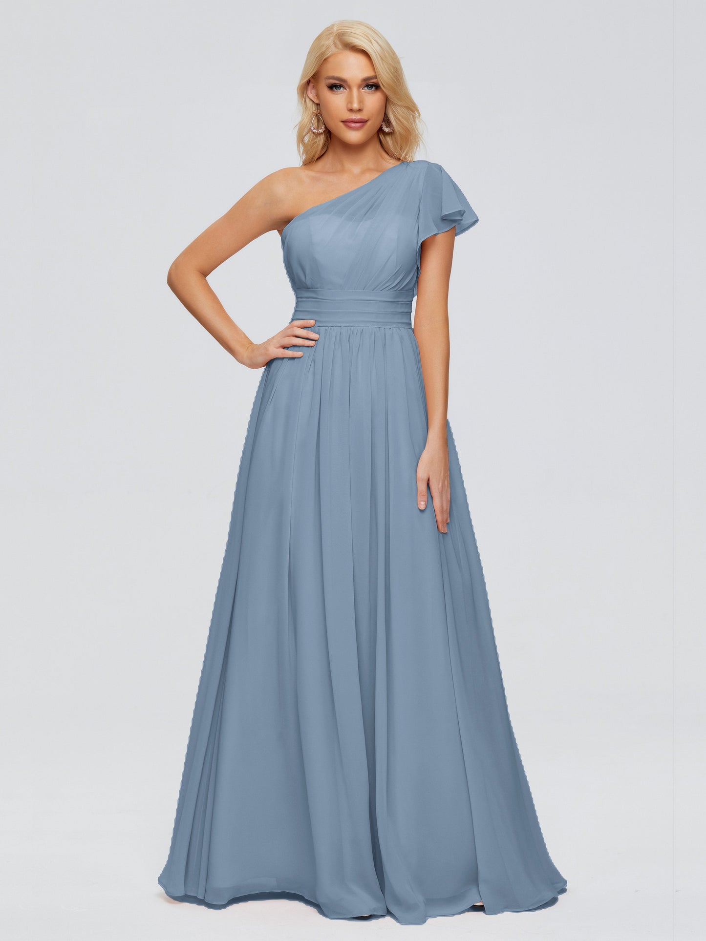 Rylee One Shoulder Chiffon Bridesmaid Dresses
