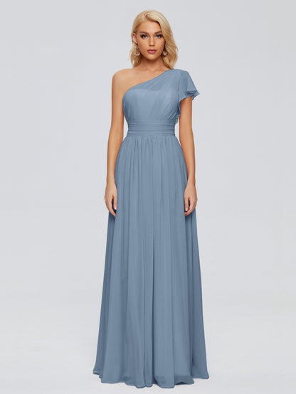 Rylee One Shoulder Chiffon Bridesmaid Dresses
