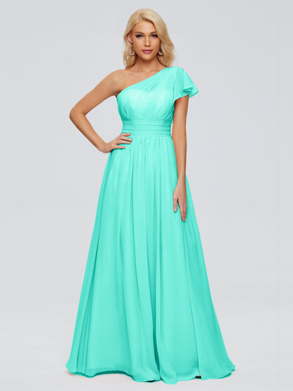 Rylee One Shoulder Chiffon Bridesmaid Dresses