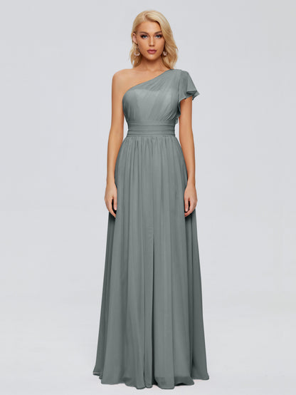 Rylee One Shoulder Chiffon Bridesmaid Dresses
