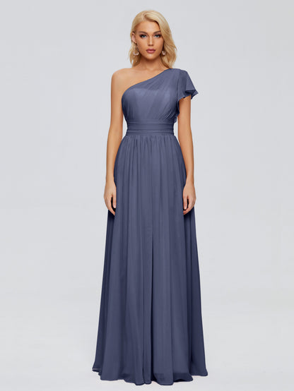 Rylee One Shoulder Chiffon Bridesmaid Dresses
