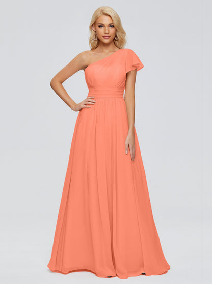 Rylee One Shoulder Chiffon Bridesmaid Dresses