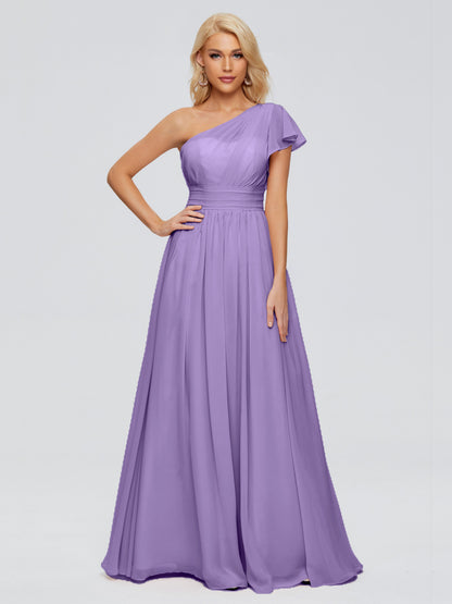 Rylee One Shoulder Chiffon Bridesmaid Dresses