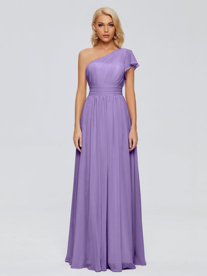 Rylee One Shoulder Chiffon Bridesmaid Dresses