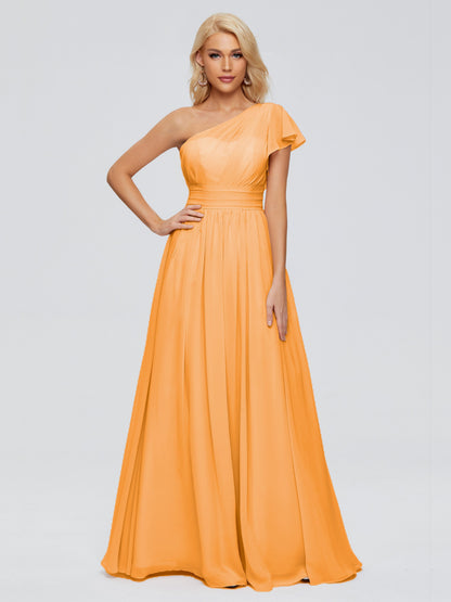 Rylee One Shoulder Chiffon Bridesmaid Dresses