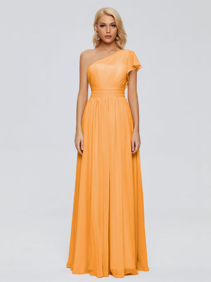 Rylee One Shoulder Chiffon Bridesmaid Dresses