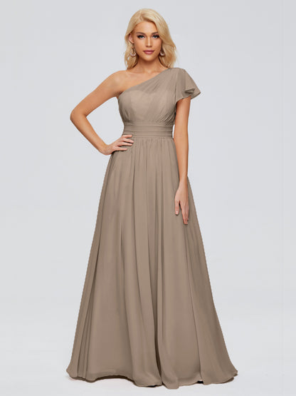 Rylee One Shoulder Chiffon Bridesmaid Dresses