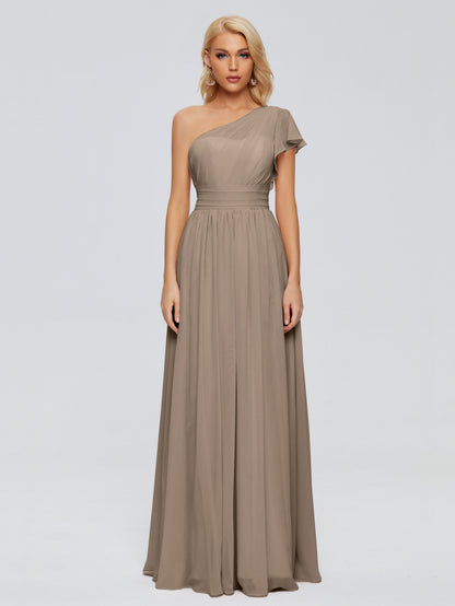 Rylee One Shoulder Chiffon Bridesmaid Dresses