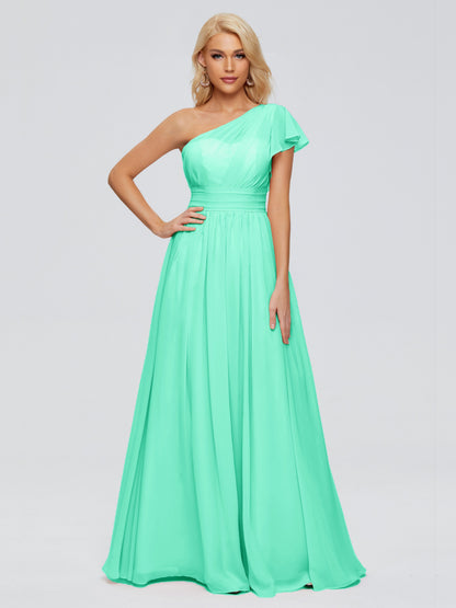 Rylee One Shoulder Chiffon Bridesmaid Dresses