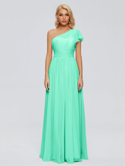 Rylee One Shoulder Chiffon Bridesmaid Dresses