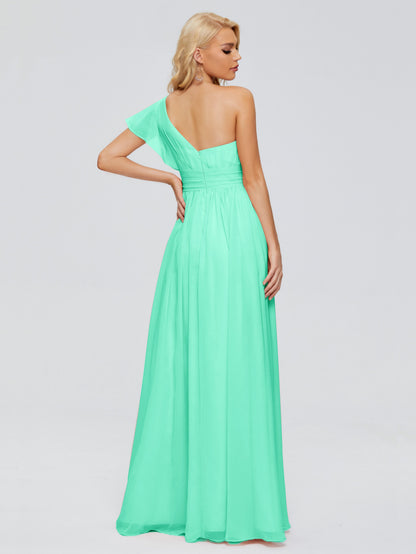 Rylee One Shoulder Chiffon Bridesmaid Dresses