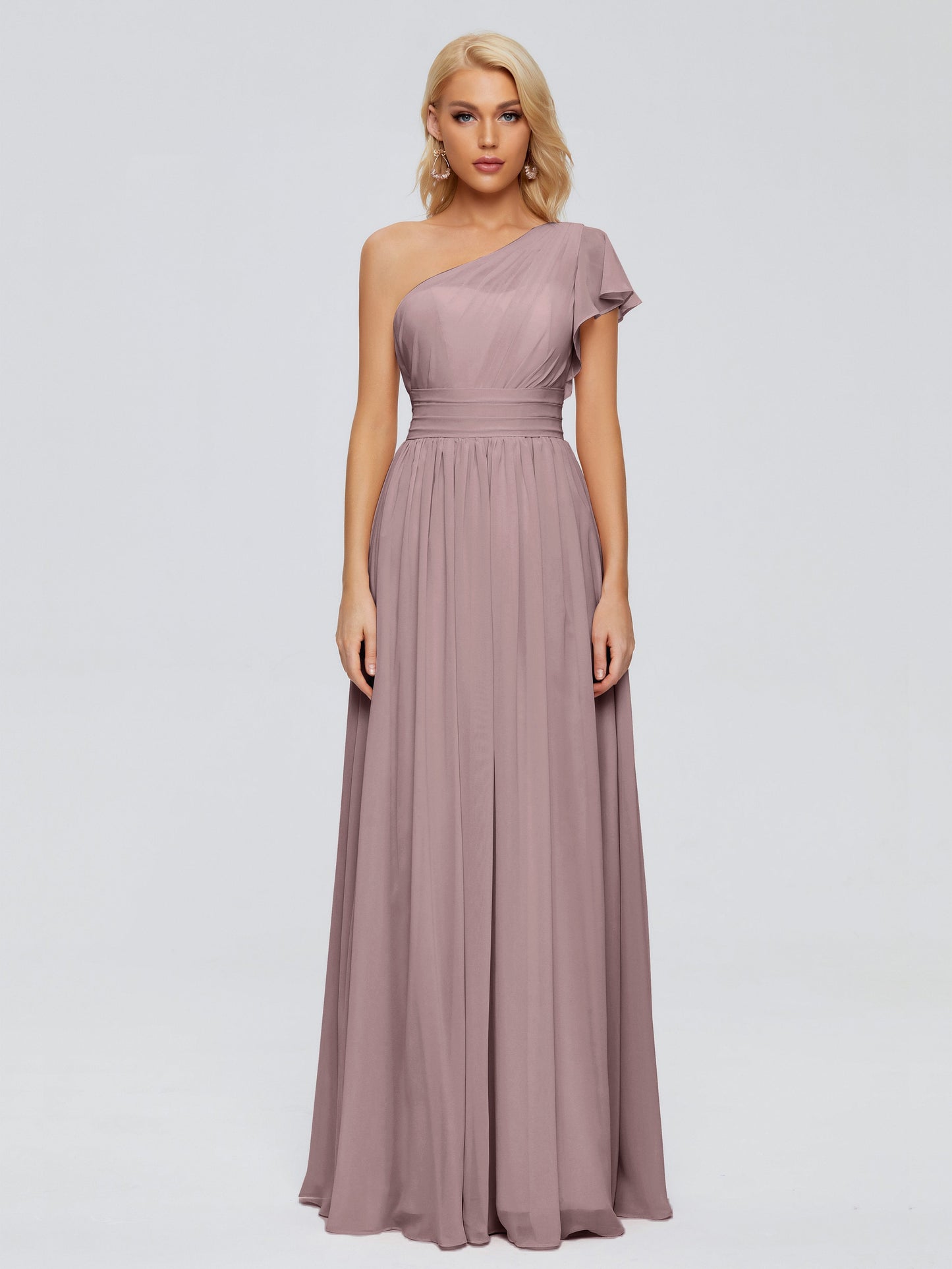 Rylee One Shoulder Chiffon Bridesmaid Dresses