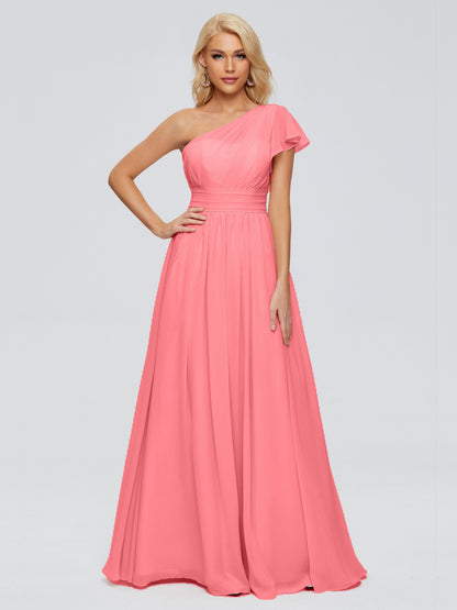 Rylee One Shoulder Chiffon Bridesmaid Dresses