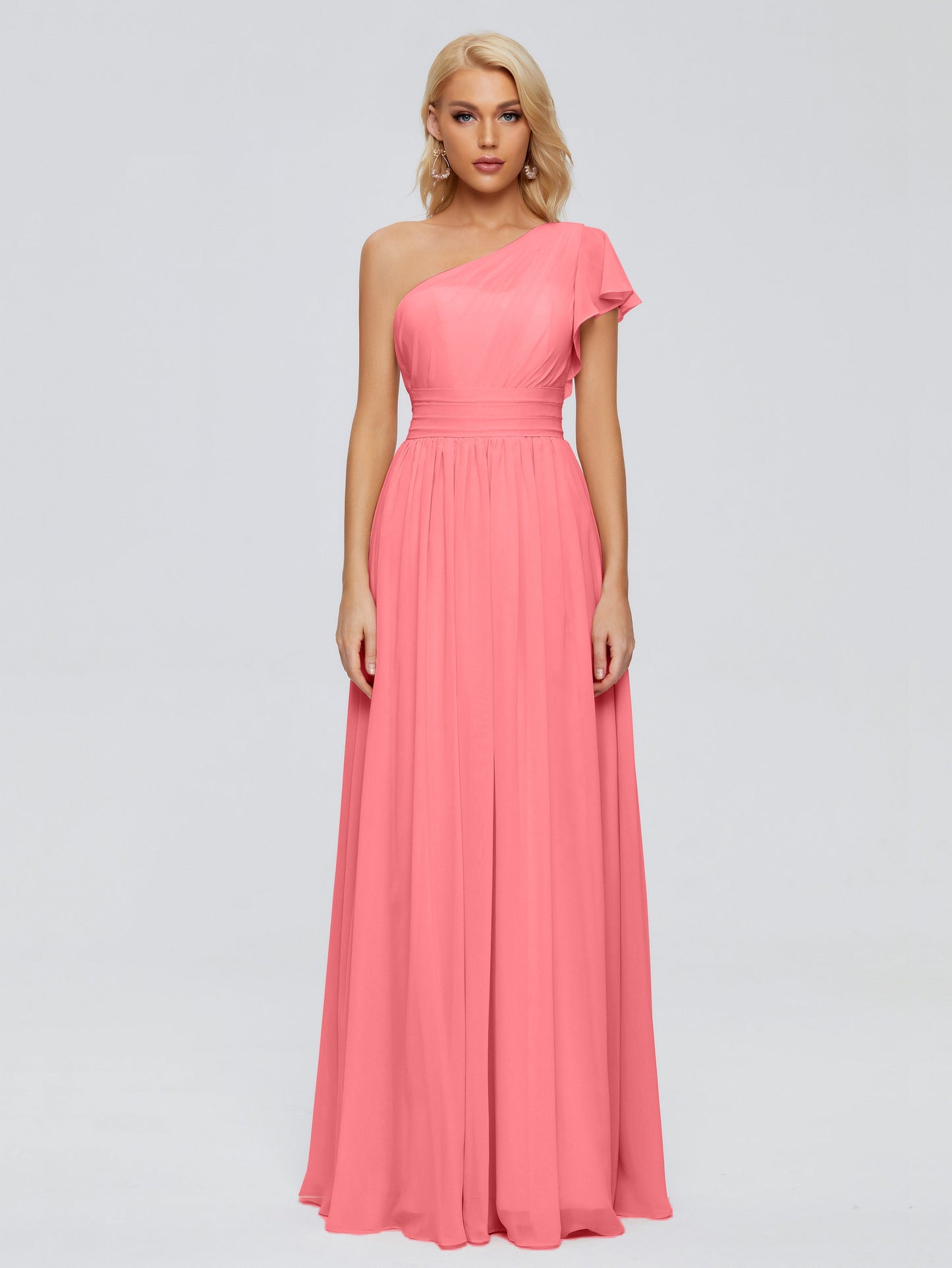 Rylee One Shoulder Chiffon Bridesmaid Dresses