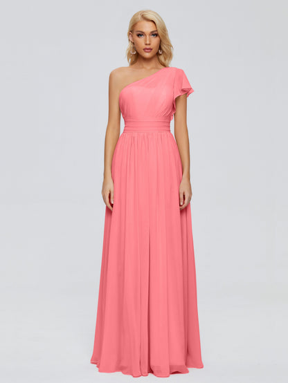 Rylee One Shoulder Chiffon Bridesmaid Dresses