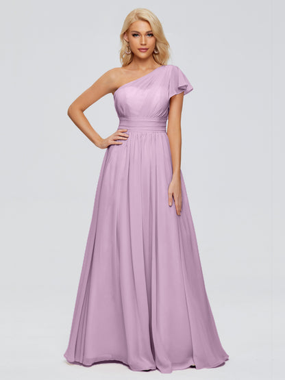 Rylee One Shoulder Chiffon Bridesmaid Dresses