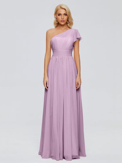 Rylee One Shoulder Chiffon Bridesmaid Dresses