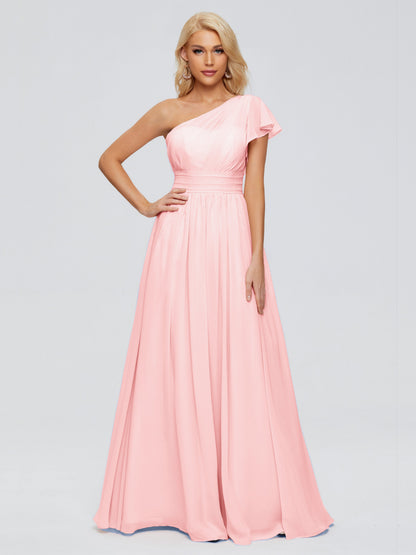 Rylee One Shoulder Chiffon Bridesmaid Dresses
