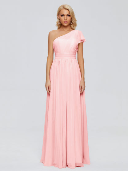 Rylee One Shoulder Chiffon Bridesmaid Dresses