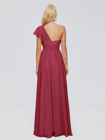 Rylee One Shoulder Chiffon Bridesmaid Dresses