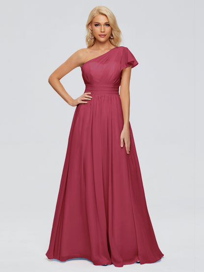Rylee One Shoulder Chiffon Bridesmaid Dresses