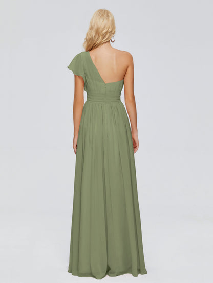 Rylee One Shoulder Chiffon Bridesmaid Dresses