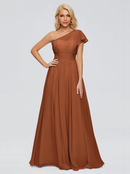 Rylee One Shoulder Chiffon Bridesmaid Dresses