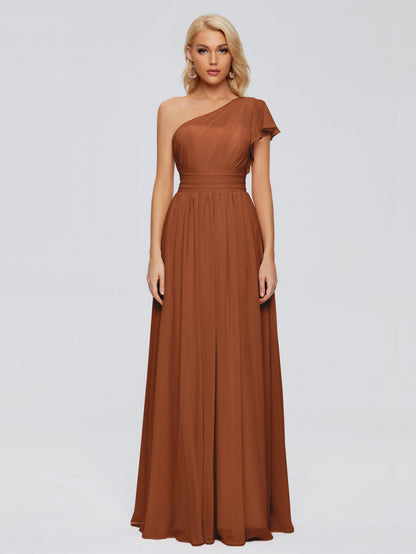 Rylee One Shoulder Chiffon Bridesmaid Dresses