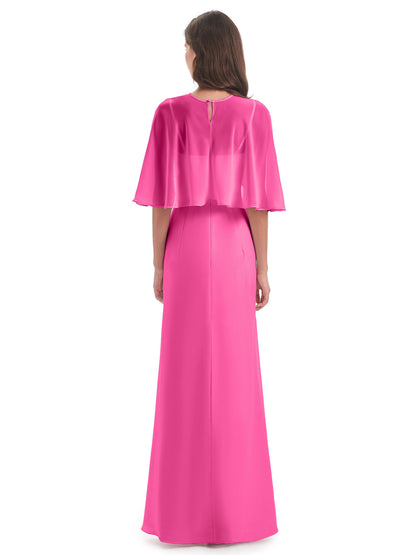 Tara Trumpet Spaghetti Straps Chiffon Long Bridesmaid Dresses