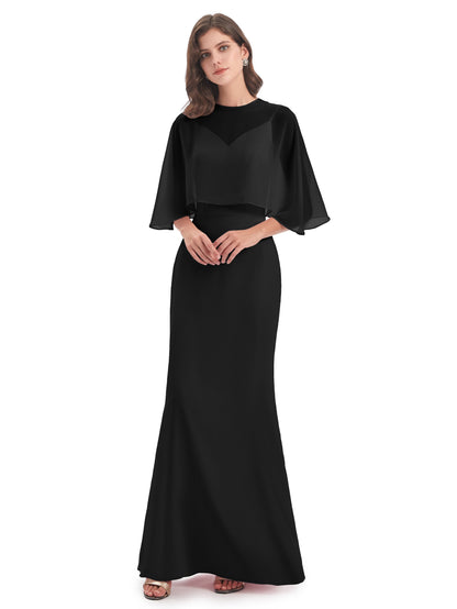 Tara Trumpet Spaghetti Straps Chiffon Long Bridesmaid Dresses