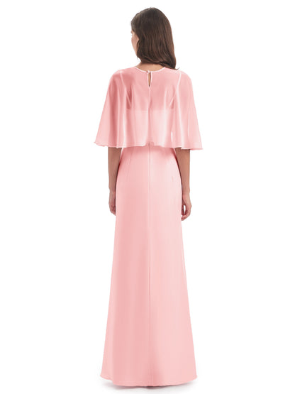 Tara Trumpet Spaghetti Straps Chiffon Long Bridesmaid Dresses
