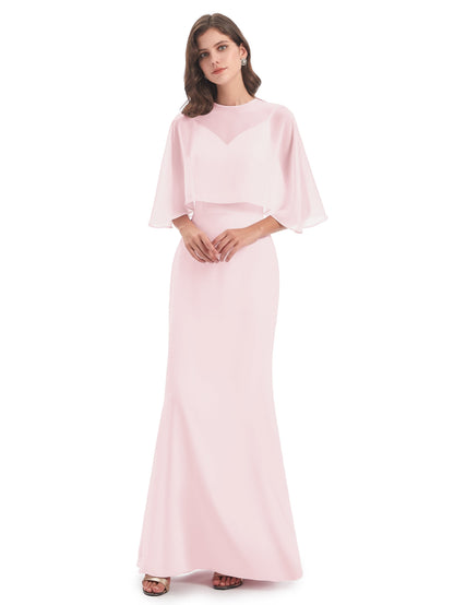 Tara Trumpet Spaghetti Straps Chiffon Long Bridesmaid Dresses